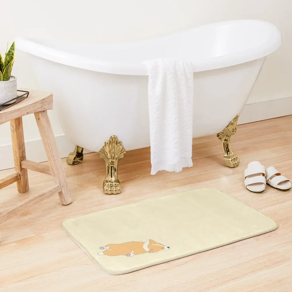 

Cute Sploot Sleeping Corgi Bath Mat Bath Rugs Toilet Carpet Carpet Carpet Household Items Mat