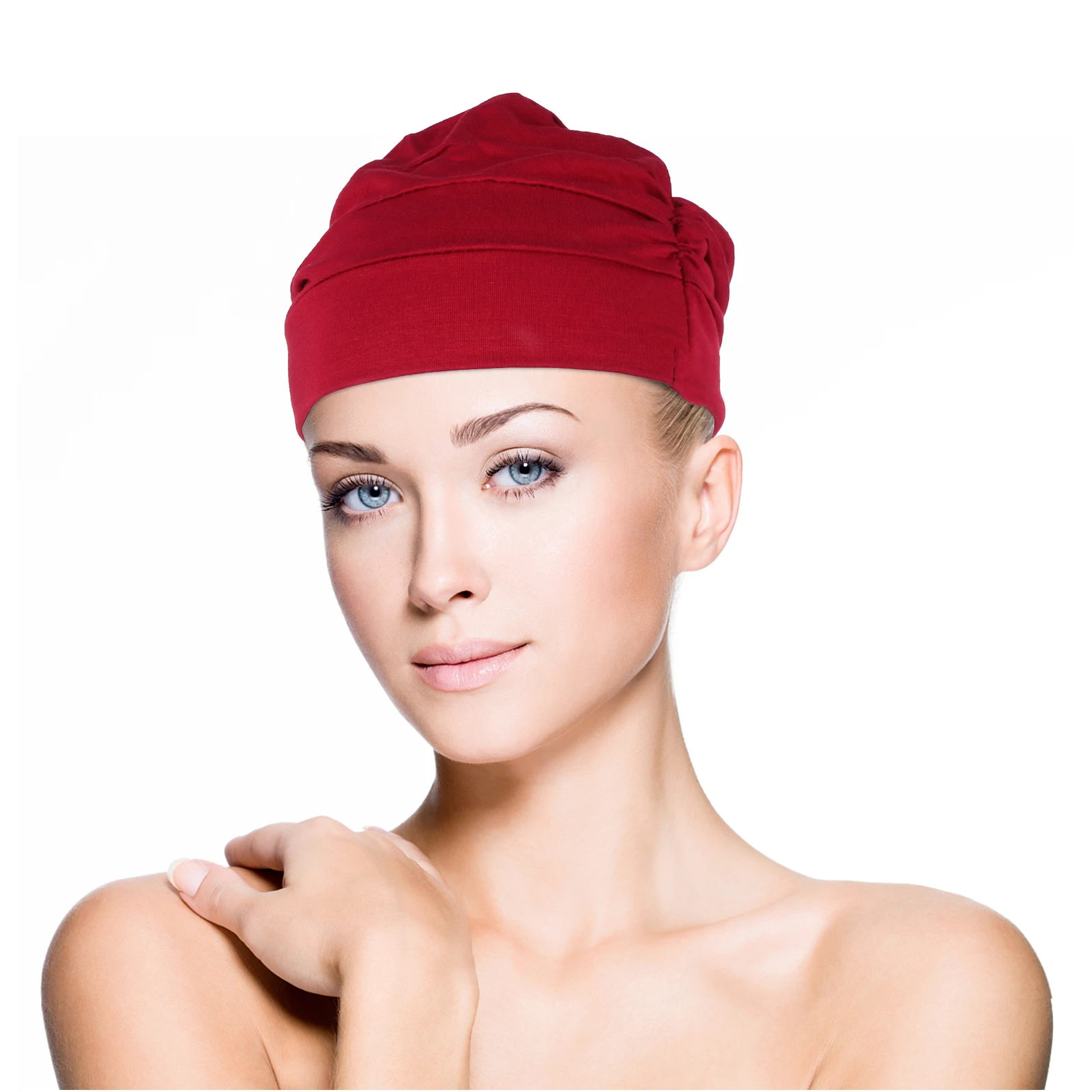 

2pcs Cotton Sleep Caps For Women Night Sleep Hat Bonnet Hair Wrap Elastic Lightweight Home Skin Care Gift Cotton