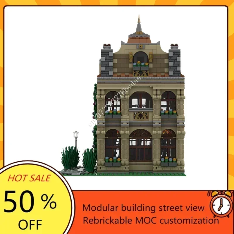 2380PCS Angepasst MOC Modulare Efeu Hof Street View Modell Benutzerdefinierte Puzzles Technologie DIY Pädagogisches Montage Geburtstag Geschenk