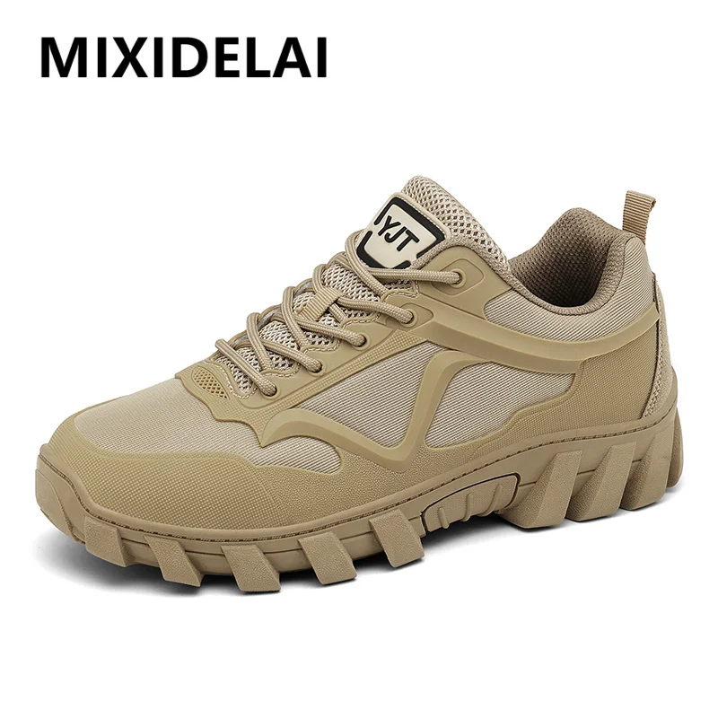 

New Autumn Casual Shoes Outdoor Men Hiking Shoes Breathable Desert Training Sneakers Non-slip Rubber Trekking Shoes Size 39-46