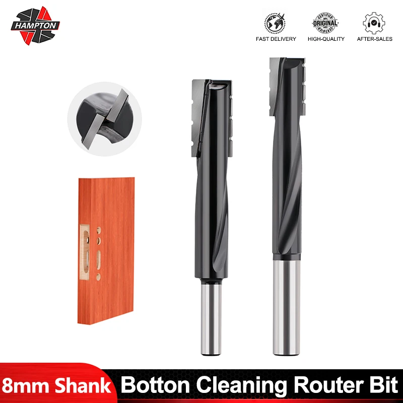 

8mm Shank Botton Cleaning Router Bit 16mm T-Slot Wood Miling Cutter CNC End Mill Machinery Accessories for Wood MDF Plywood