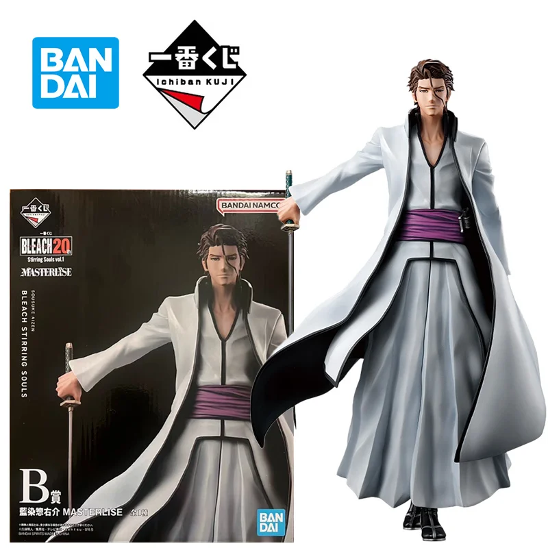 Bandai Ichibankuji Prize B Sousuke Aizen Masterlise Bleach 20Th Stirring Souls Vol.1 25Cm Original Action Figure Model Toy Gift