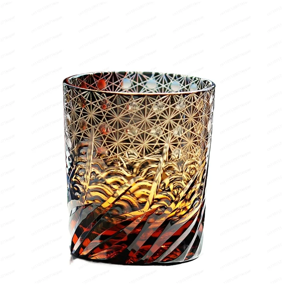 

Cutting Crystal Small Glass Environmentally Friendly High-end Foreign Wine Cup Classic Gold Diamond