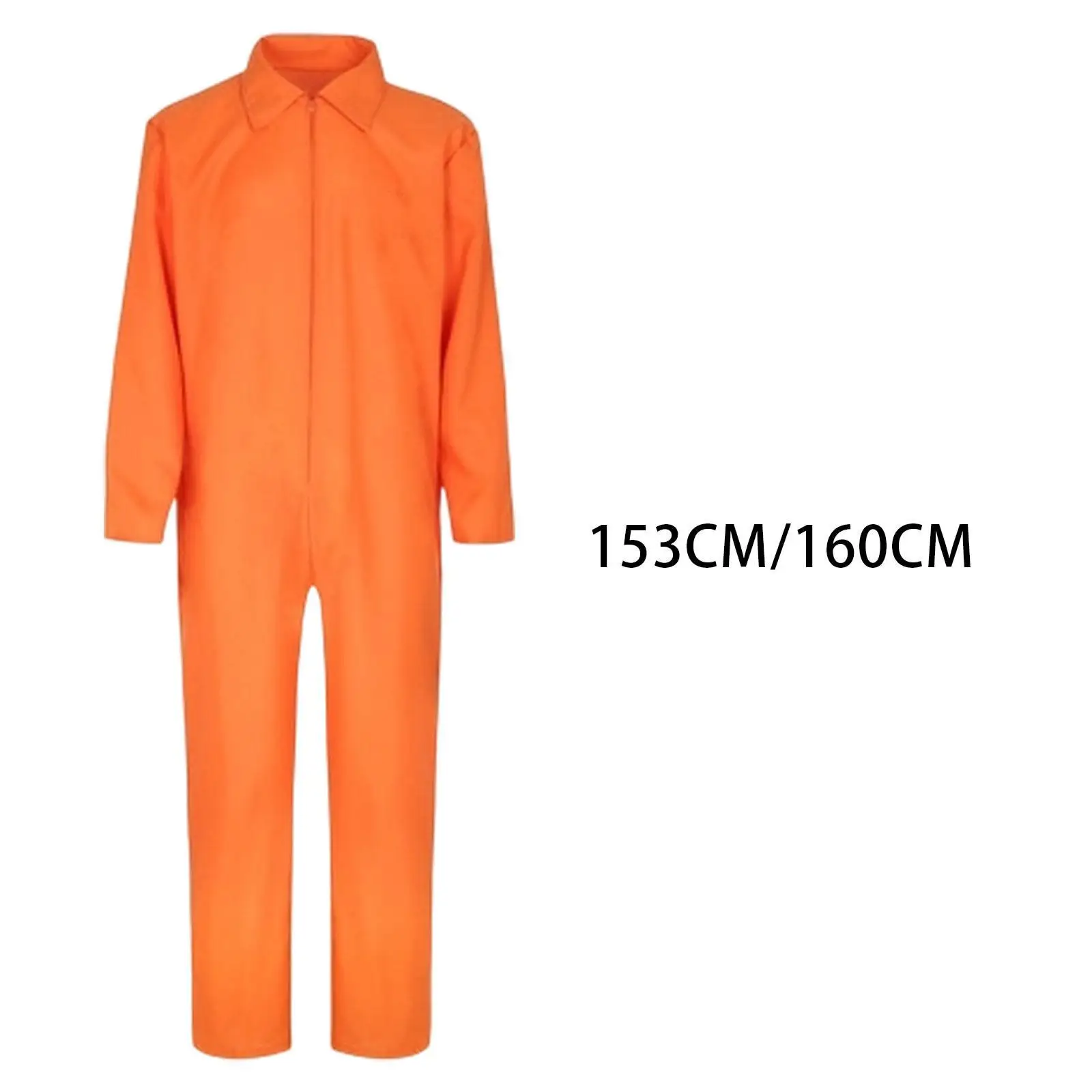

Prisoner Costume Novelty Fancy Dress Zipper Jacket Role Playing Prison Jumpsuit