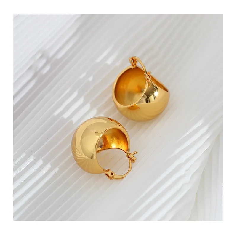 

Earrings Internet Celebrity Same Small Ball Gold Plated Earrings Femininity Design Stud Earrings Jewelry