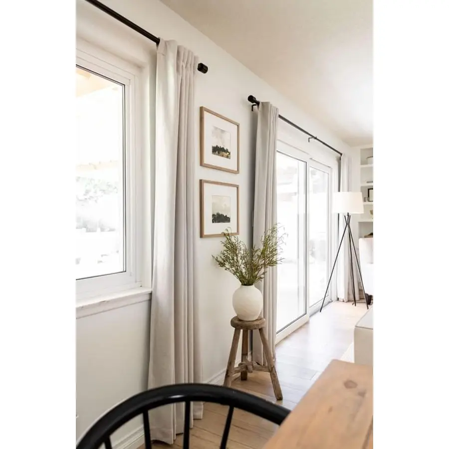 Zasłony zaciemniające z lnu do sypialni, długość 213 cm, zaszewkowane, z kieszenią na drążek, zasłony do salonu, termoizolacyjne zasłony zaciemniające.