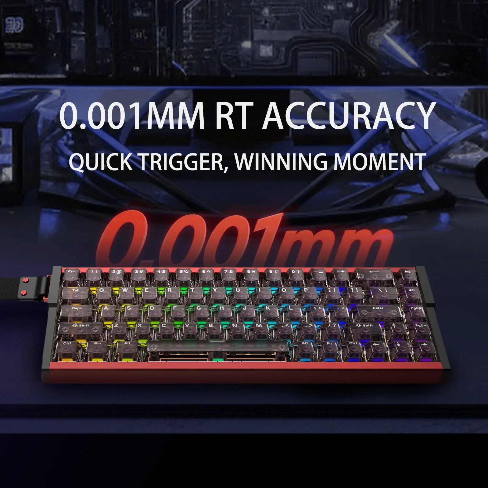 IROK MG68 PRO 8K 마그네틱 스위치 게임용 기계식 키보드 0.001mm 빠른 트리거 핫 스왑/SOCD/Wried/무선/Bt/방수