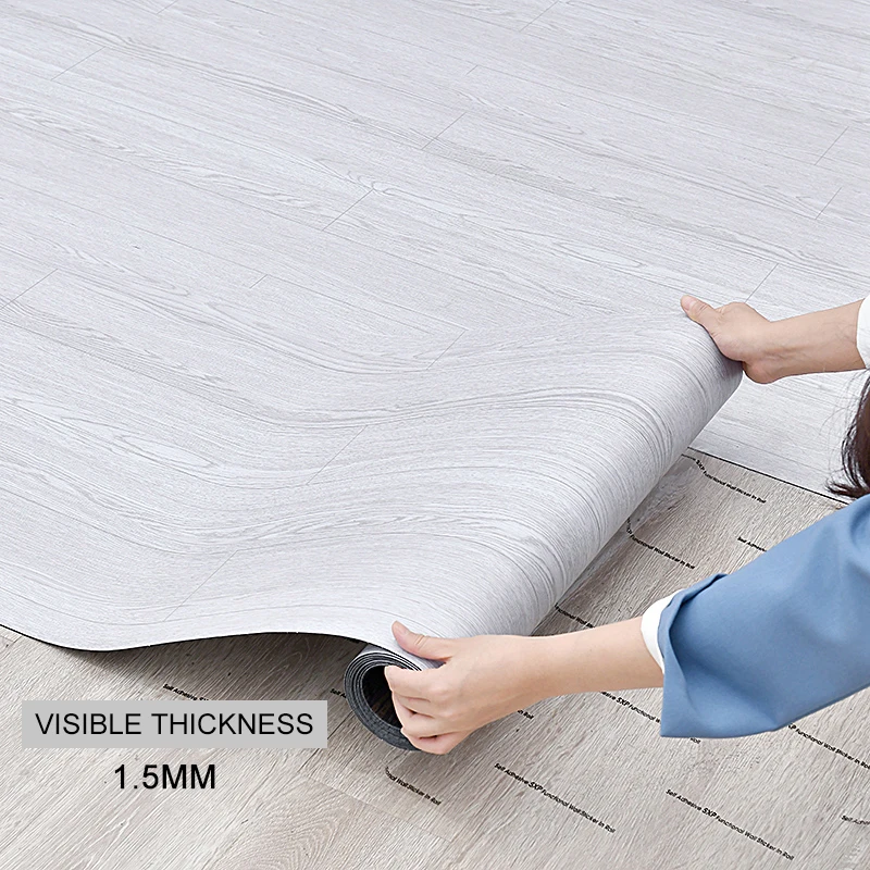 Wood Grain Floors Stickers Modern Style Self Adhesive Stickers Waterproof Wear-resistant for Living room Bedroom Floor Stickers