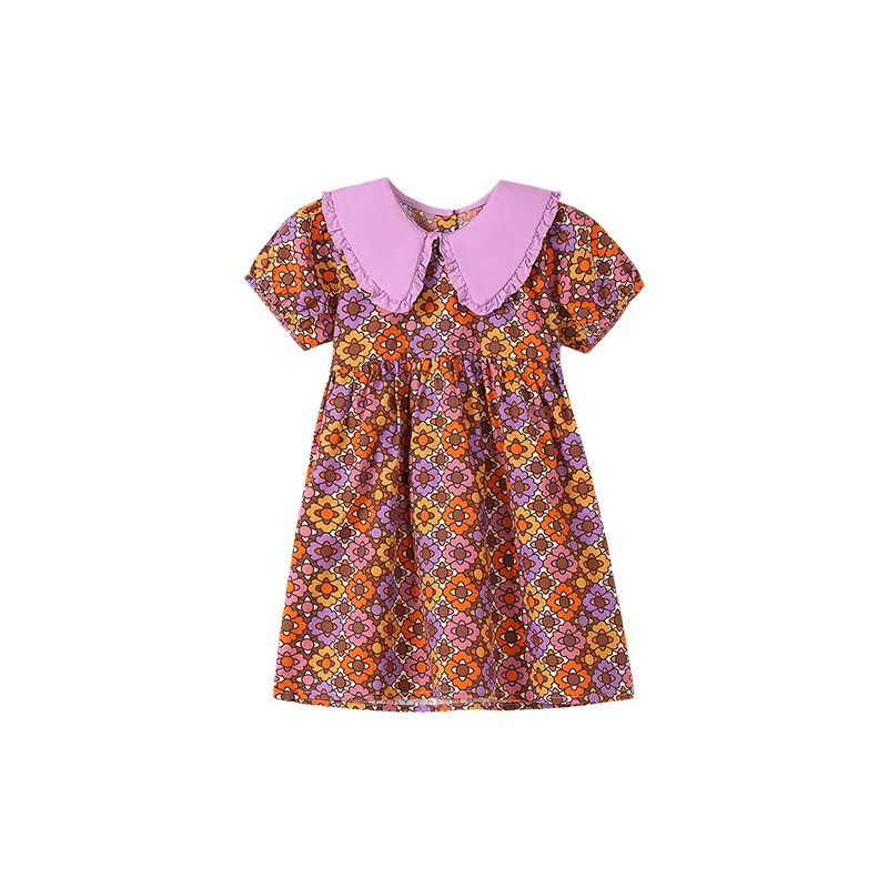 

Short Sleeve Girls Dress Small and Medium-sized Children's Cotton Skirt Summer Children's Dress
