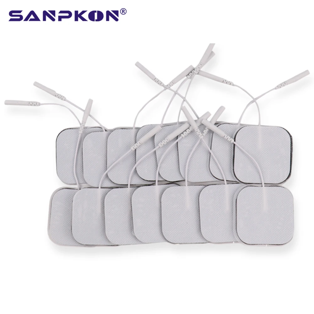 50/100 Pcs 5x5cm Reusable Tens Electrode Pads Self Adhesive Massage Patch Nerve Muscle Stimulator Digital Physiotherapy Massager