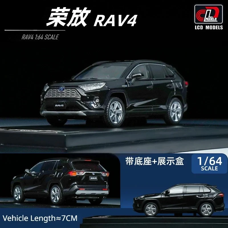 LCD 1:64 RAV4 Legering Simulatie Automodel Kleinschalige automodel Collectible Ornamenten Gift Diecast Legering Automodel Collectible