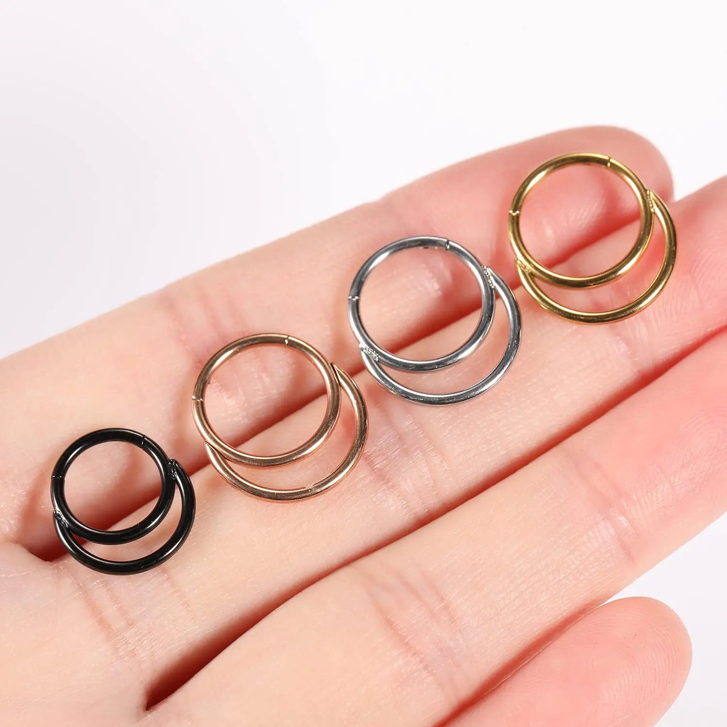 Hinged Nose Ring Hoop for Piercing Jewelry