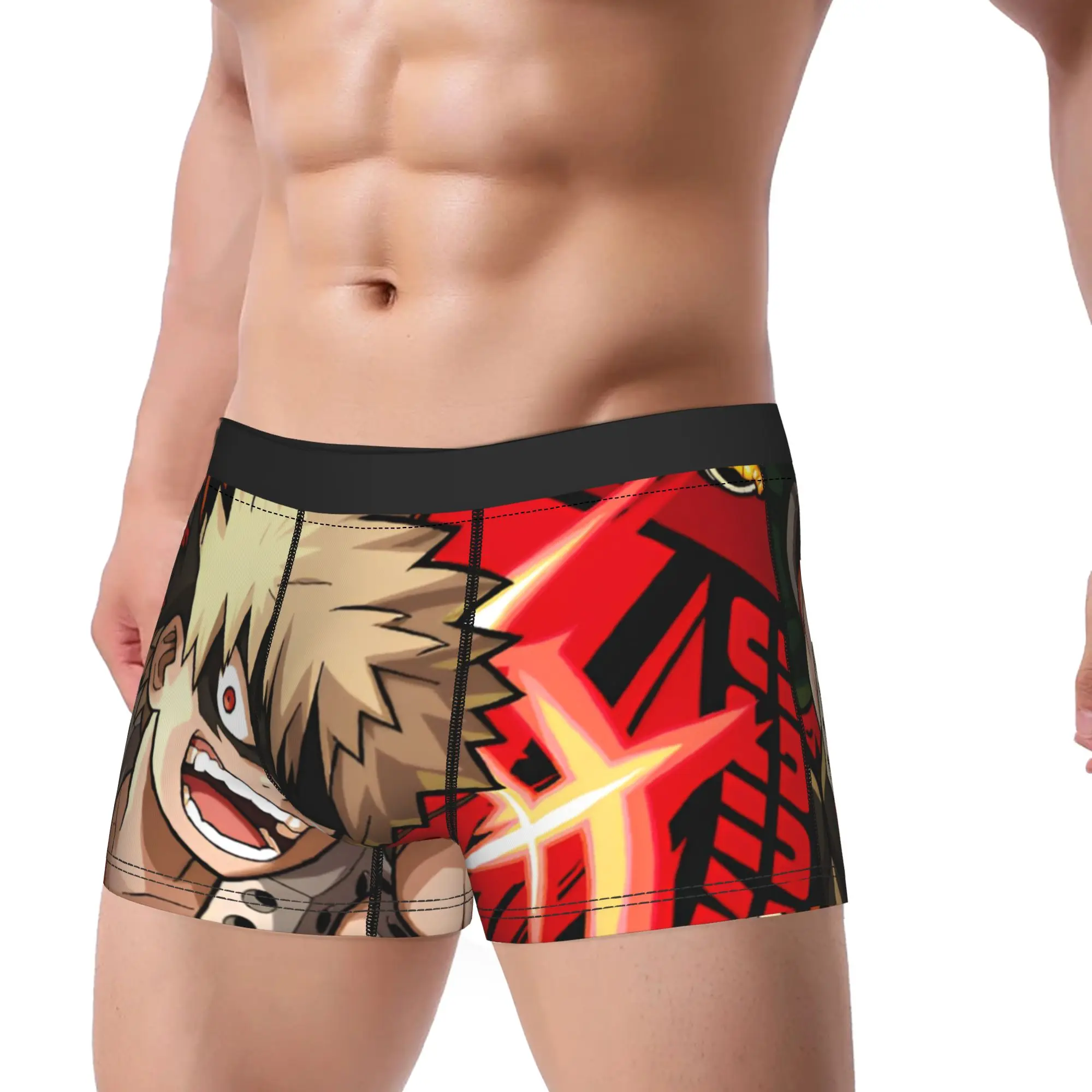 My Hero Academia Underwear  Comfortable Underpants Printing Shorts Briefs For Male Pouch Plus Size Trunk