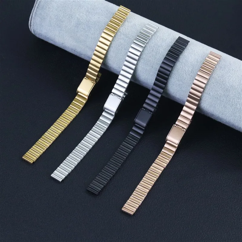 High Quality Solid Stainless Steel Watch Strap bamboo pattern Metal Band For Men and Women\'s Watch Strap Bracelet 10-20mm