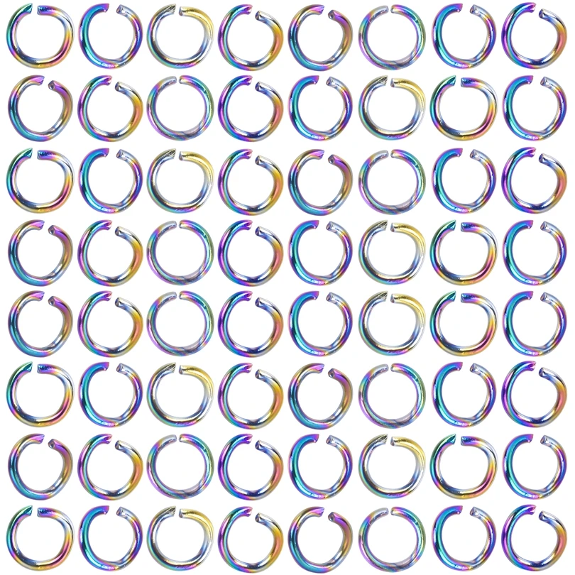 100 stuks roestvrijstalen ringetjes regenboog sieraden bevindingen 3-10 mm splitringen connectoren voor sieraden maken benodigdheden groothandel