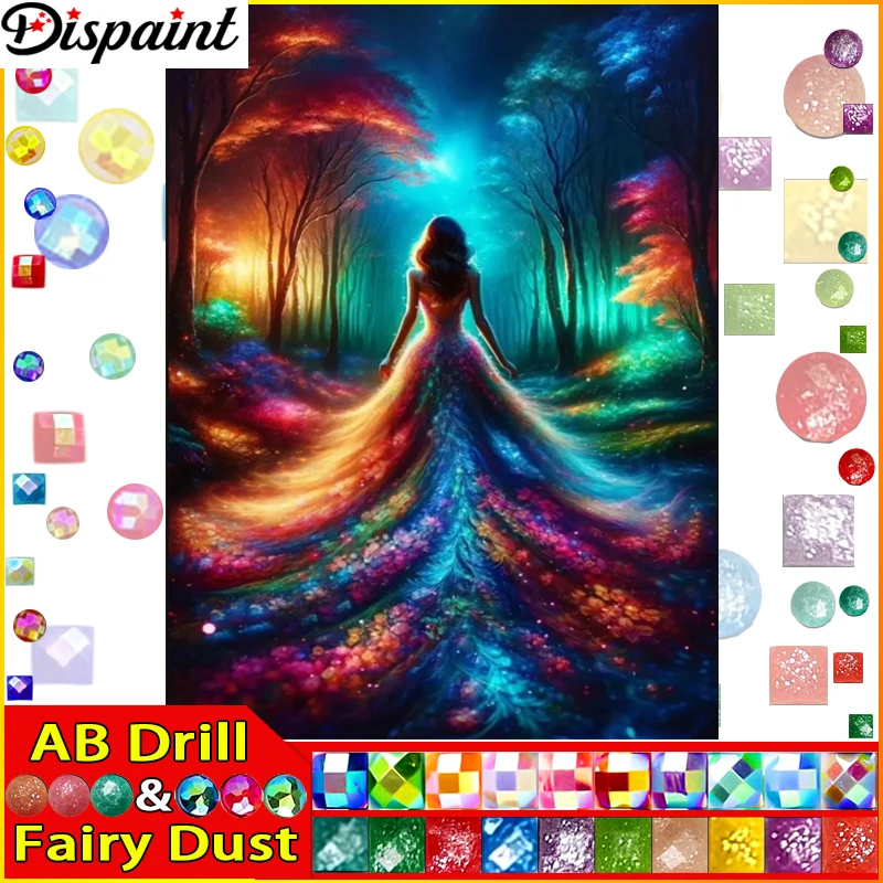 Dispaint Fairy Dust AB Diamond Painting Full Square/Round Diamond