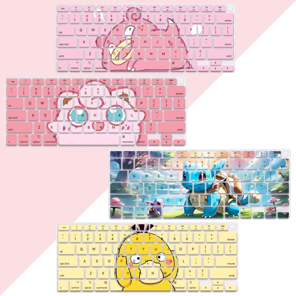 

Pikachus Pokémons US Layout Color Print Soft Silicone Keyboard Cover For Macbook 2020 Air A2179 A2337