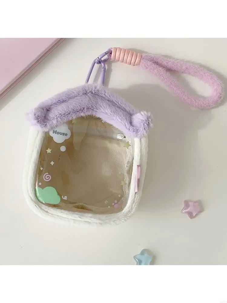2026 New Clear Figure Display Bag with Keychain,Portable Small Doll Storage Bag Hanging Blind Boxes with Zipper Closure