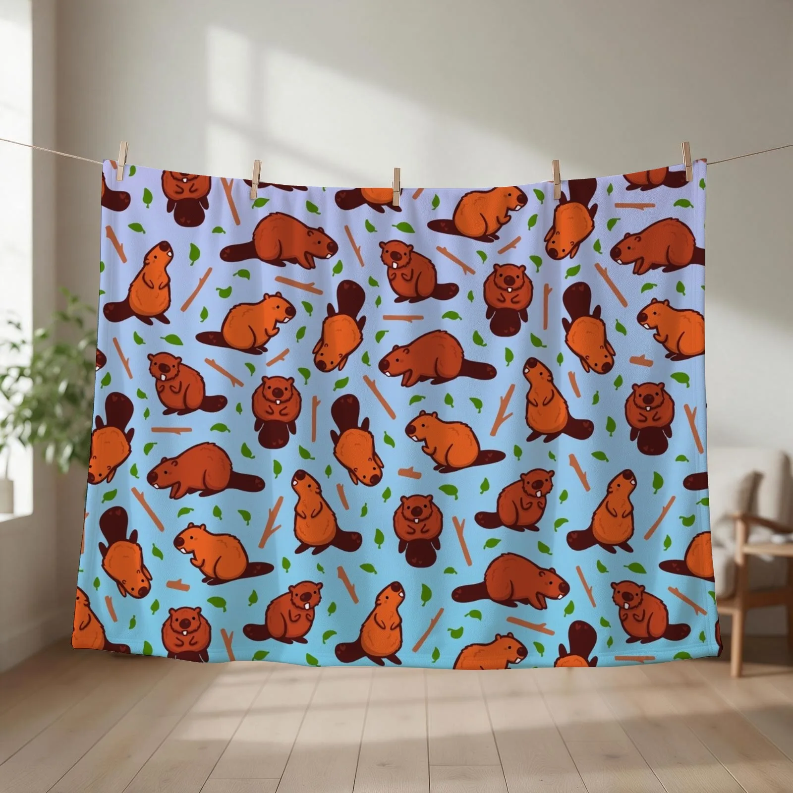 Beaver FevEr Throw Blanket Soft Plush Plaid Giant Sofa wednesday cosplay anime Blankets