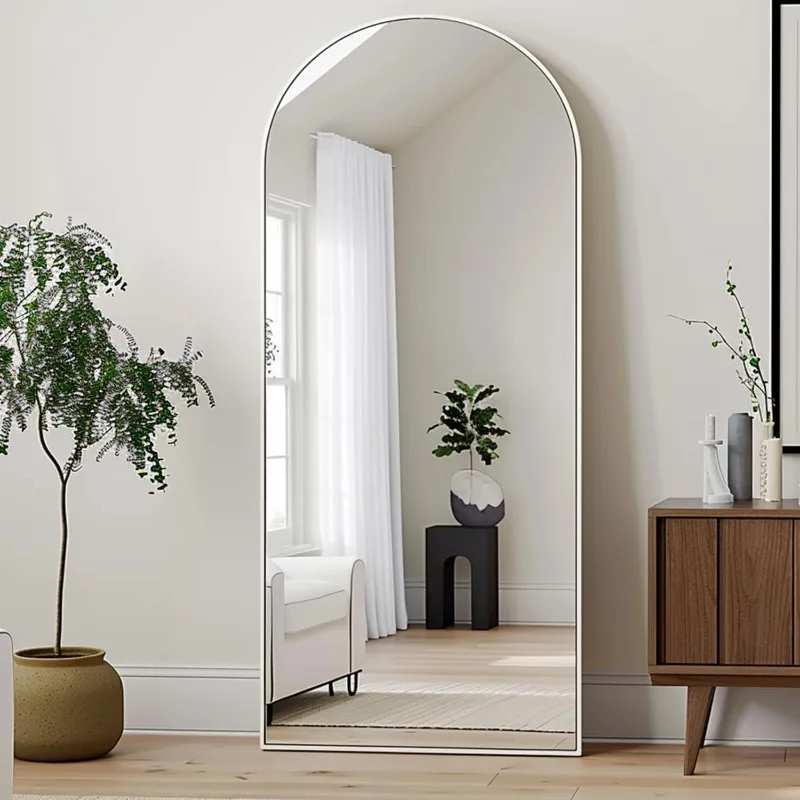 Arched White Full Length Mirror,76