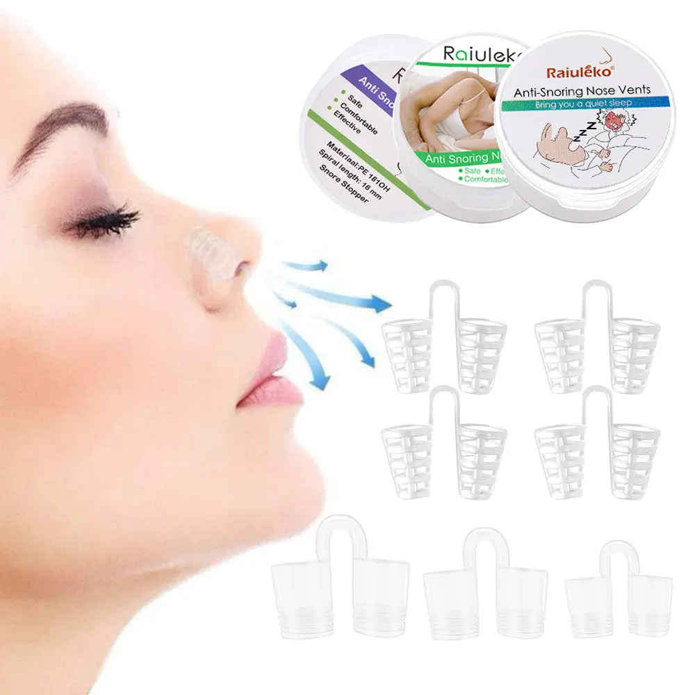 

3 Boxs Anti Snoring Nasal Dilator Nose Clip Anti Snore Stopping Snoring Silent Sleep Aid Device Silicone Breathable for Unisex