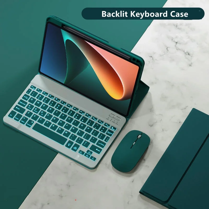 

Keyboard Case For Xiaomi Mi Pad 6 Pro Mi Pad 6 11 inch 2023 Fabric Cover with Pencil Holder 7-Color Backlit Keyboard Cover Funda