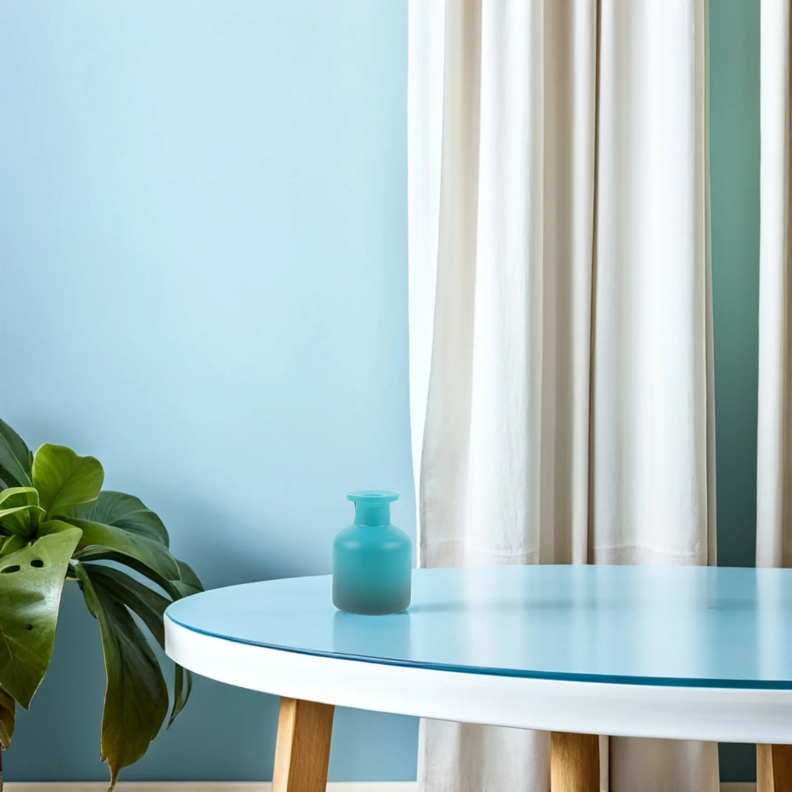 

2Pcs Glass Aromatherapy Bottle - Cylindrical Transparent Diffuser Jar for Essential Oils - Refillable Flameless Room Scent