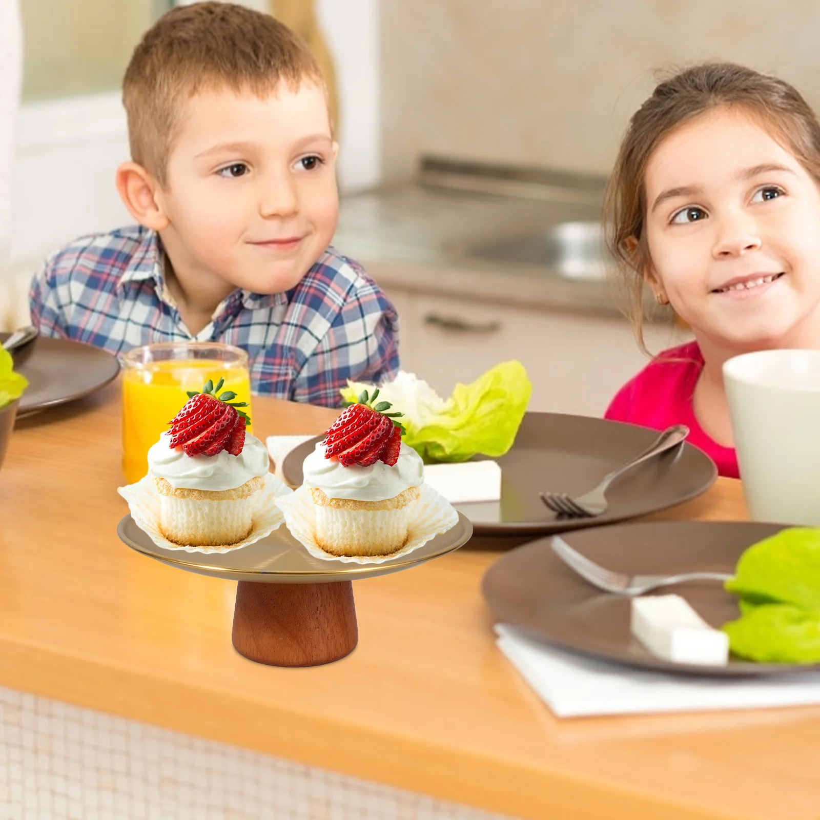 طبق فاكهة أنيق من الفولاذ المقاوم للصدأ، صينية حلوى متعددة الاستخدامات، تصميم معاصر، قطعة مركزية للطاولة ذات سعة عالية #6