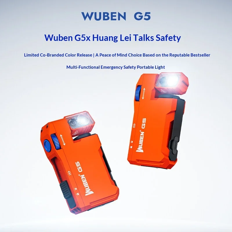 Wuben G5 EDC Custom Flashlight Pocket Rechargeable 400 Lumens Dual Light RGB Portable Mini Flashlight for Outdoor Accessory Gift