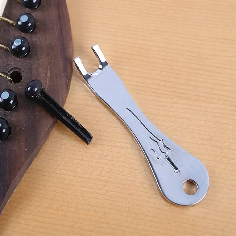 Extractor de pasadores de puente de guitarra de uñas de cuerda portátil, herramienta de extracción acústica, accesorio de repuesto para Extractor de