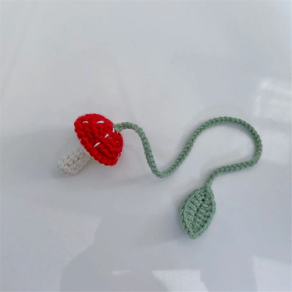 

Popular Cute Mushroom Bookmark Handmade Knitted Book Clip Paging Marker Reader Book Lover Unique Personalized Gift
