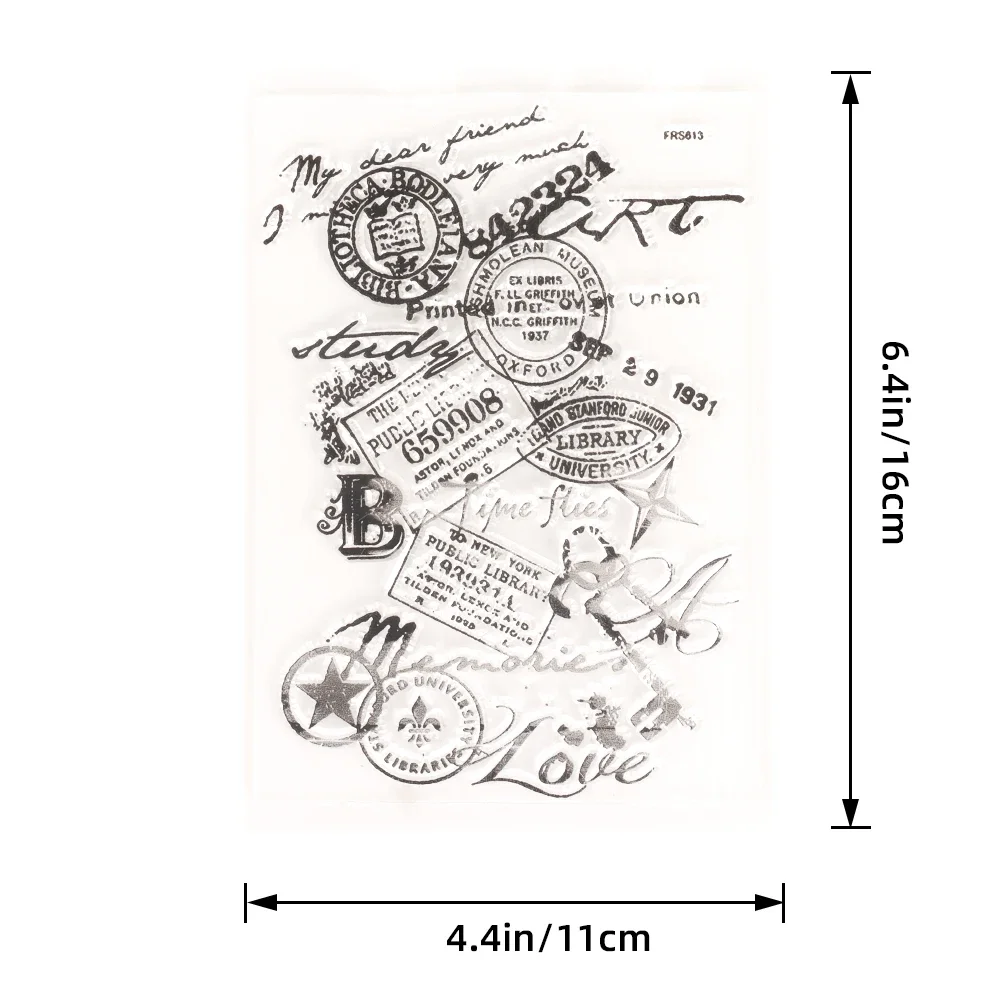 11*16cm przezroczyste znaczki pocztowe Vintage, robienie kartek DIY Scrapbooking dziennik dekoracja albumu narzędzie do malowania uszczelka