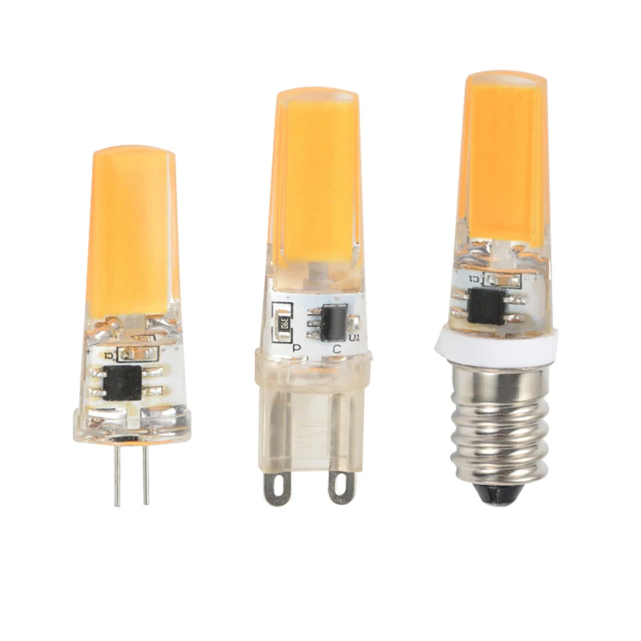 10Pc AC12V 110V 220V G4 G9 Bulb 6W COB E14 led Light Dimmable Corn Silicone Lamp For Ceiling Chandelier Home Interior Decoration