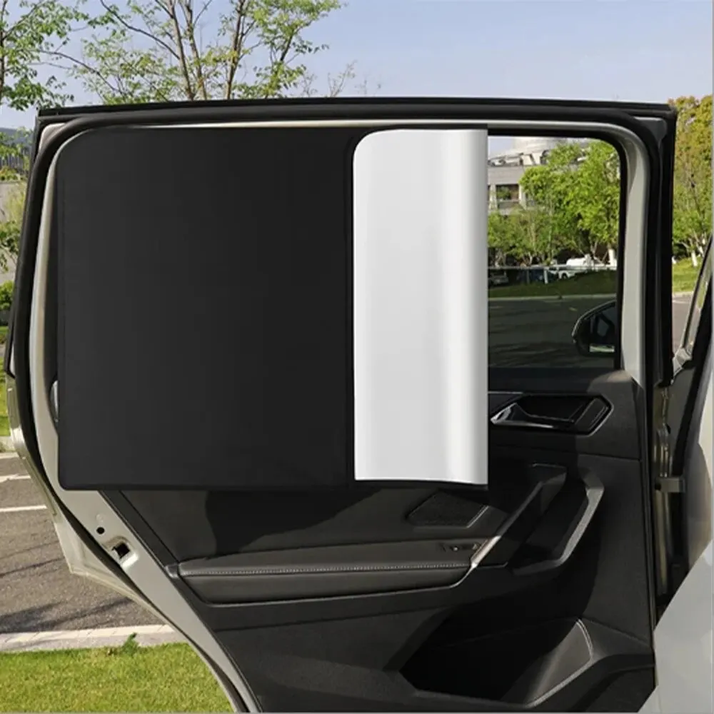 2Pc/Set Magnet Car Side Window Curtain Privacy Curtains for Car Sun Shade Summer Sunshades UV Reflection Front/Back Window