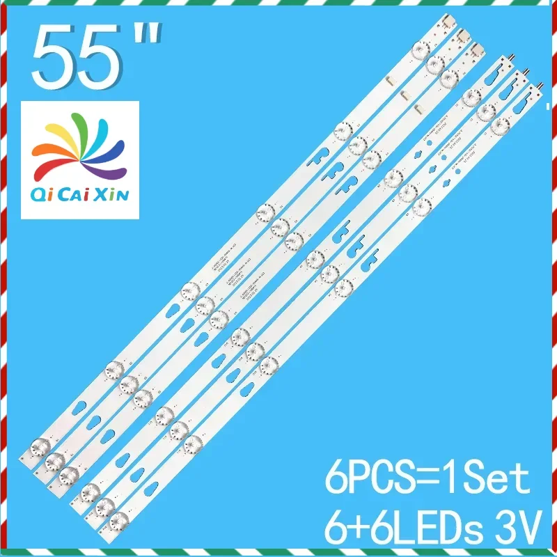 แถบไฟแบ็คไลท์ LED สำหรับ L55M5-AD ทีวี Mi 55 "004AD JL.D550C1330-004AS-M-V03 Ple-55s08fhd 4C-LB550T-JFA LVU550CSDX