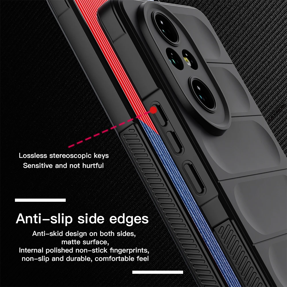 KEYSION Shockproof Case for HONOR 200 Pro 5G Anti-skid Matte Soft Silicone Phone Back Cover for Huawei Honor 200 5G 200 Pro