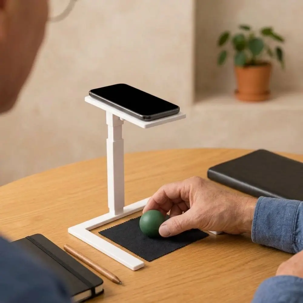 3D Printed Coin Photography Stand Open Base Adjustable Vertical Overhead Phone Holder Hands-free Detachable Phone Camera Bracket