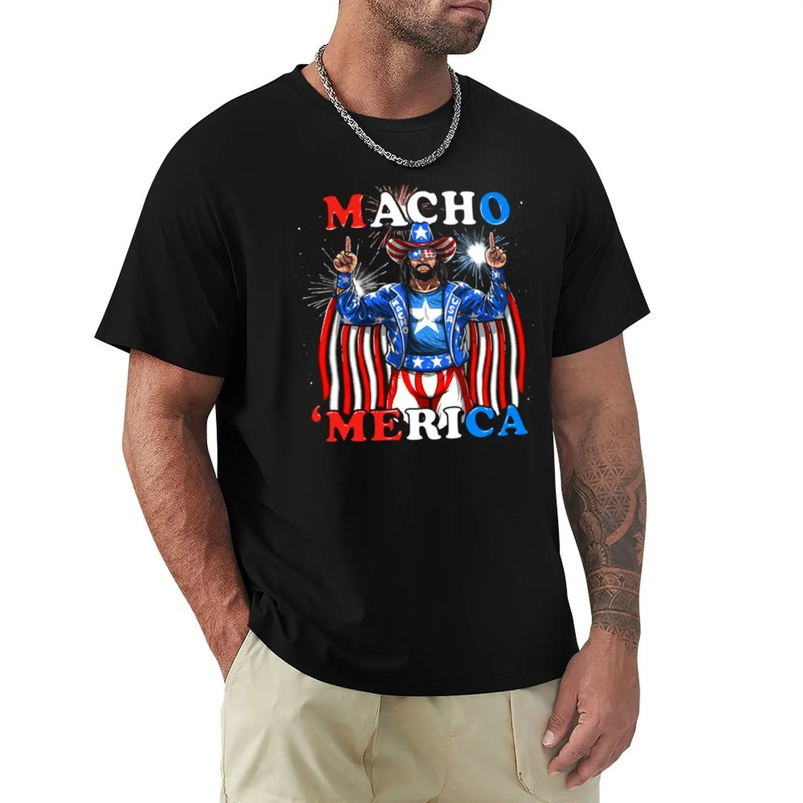Macho merica T-Shirt t shirts cotton 100% T-Shirt