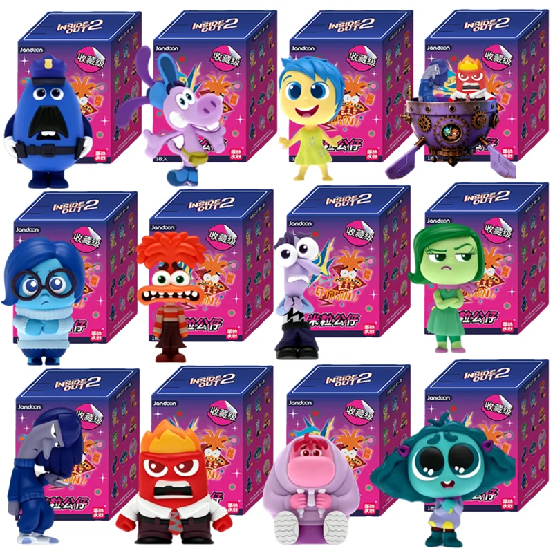 

Jandoon Original Inside Out 2 Blind Box Collection Doll Mini Joy Disgust Anger Sadness Action Figure Model Toy Gift