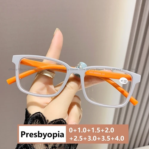 Gafas de lectura con estilo para mujer, lentes HD cuadradas, ultraligeras, Vintage, bloqueo de luz azul, presbicia, Unisex