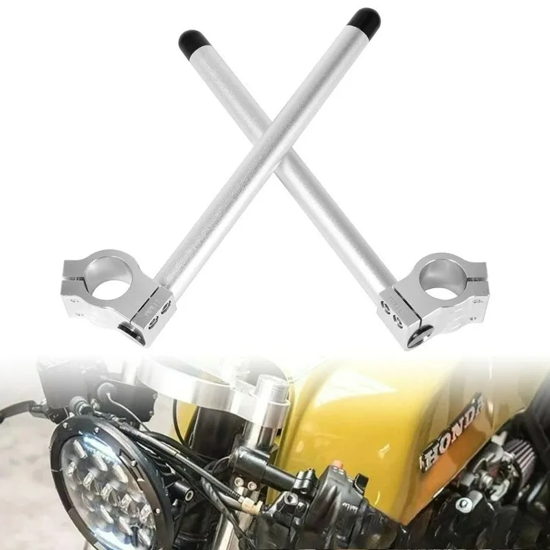 31 32 35 36 37 39 41 45 48 50 51MM 클립온 포크 튜브 핸들바 카페 레이서 유니버설 오토바이 핸들바 레이싱 조절 가능