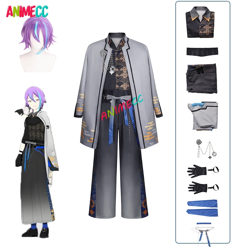 

ANIMECC IN STOCK Kamishiro Rui Cosplay Costume Wig Anime Project Sekai Colorful Stage Rui Cosplay Halloween Outfits for Men