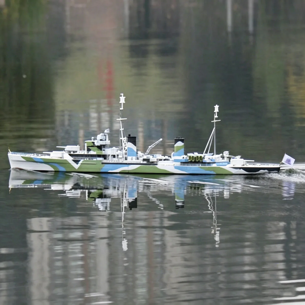 1/200 RC Boat 77cm Linxian-class Light Cruiser Remote Control Boat  3D Printed RC Schiffe Model Kit Ship Toy Warship Model