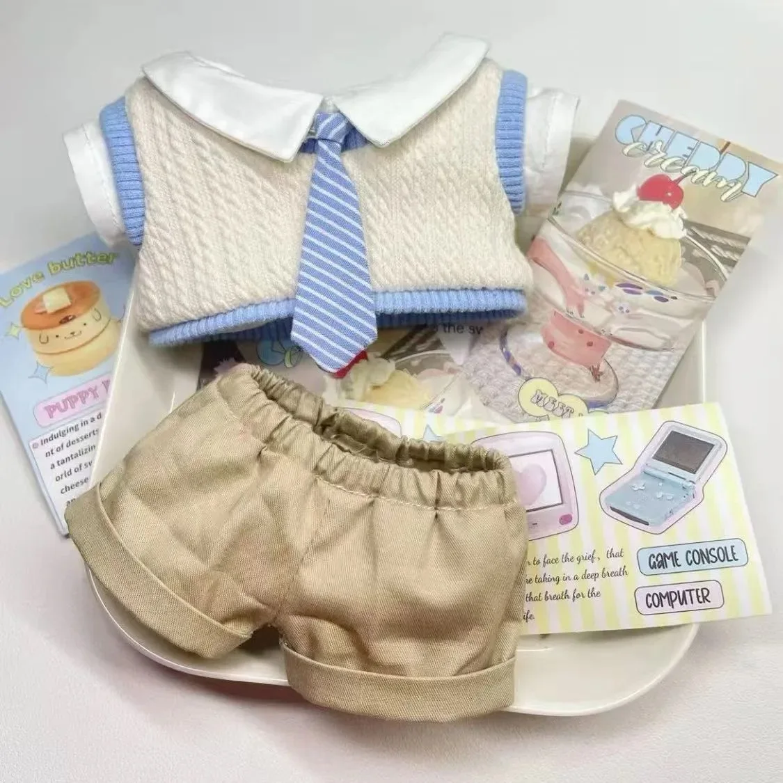 

Платье для косплея 20 см, хлопковое кукольное платье, милый кукольный свитер, кукольное платье для пары, сменный комплект на складе