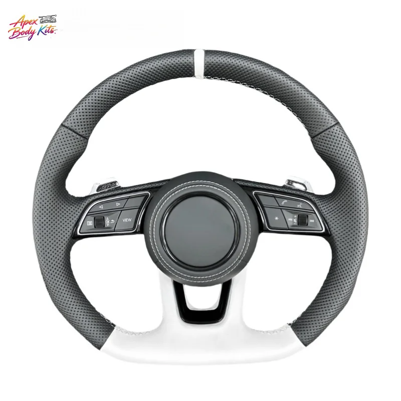 For A1 A3 A4 A4L A5 B8 A6 Q5 Q7 RS4 RS3 RS7 RS6 S8 Old New Model Premium Leather Audi Sport Steering Wheel Without Airbag