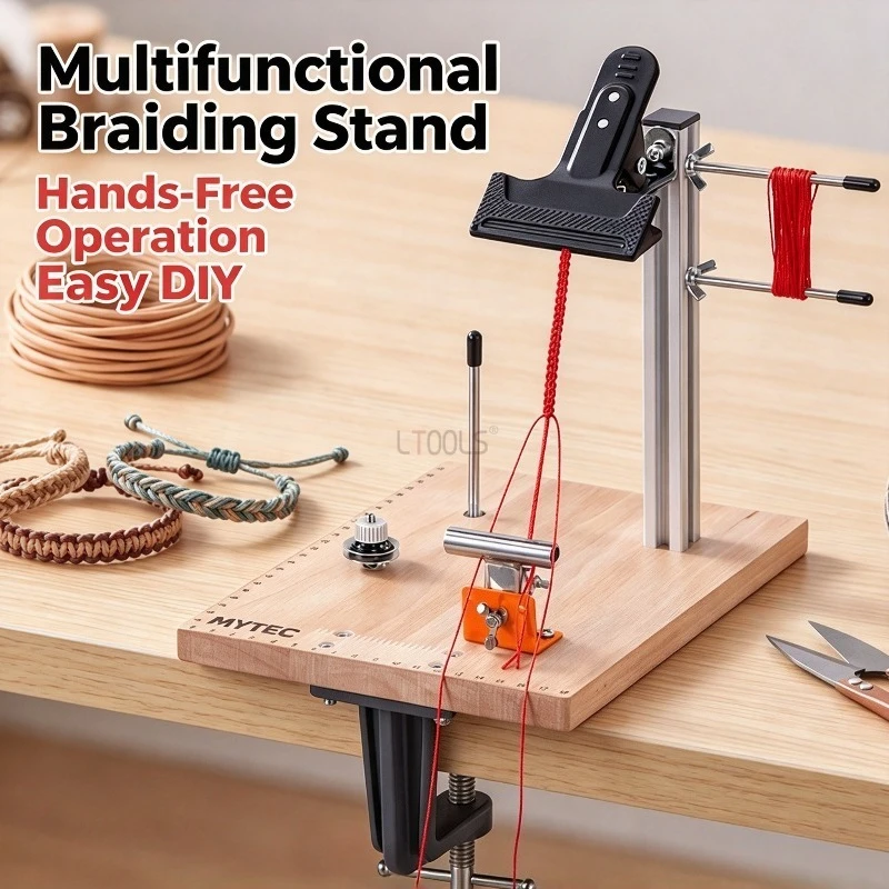 Mini Hand Knitting Holder Multifunctional DIY Bracelet Braiding Jig Hand Rope Braiding Making Aid Small Braiding Workstation
