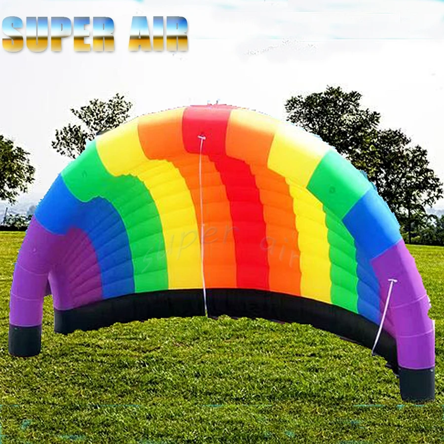 High quality customized outdoor inflatable semi-dome rainbow tent with multiple uses