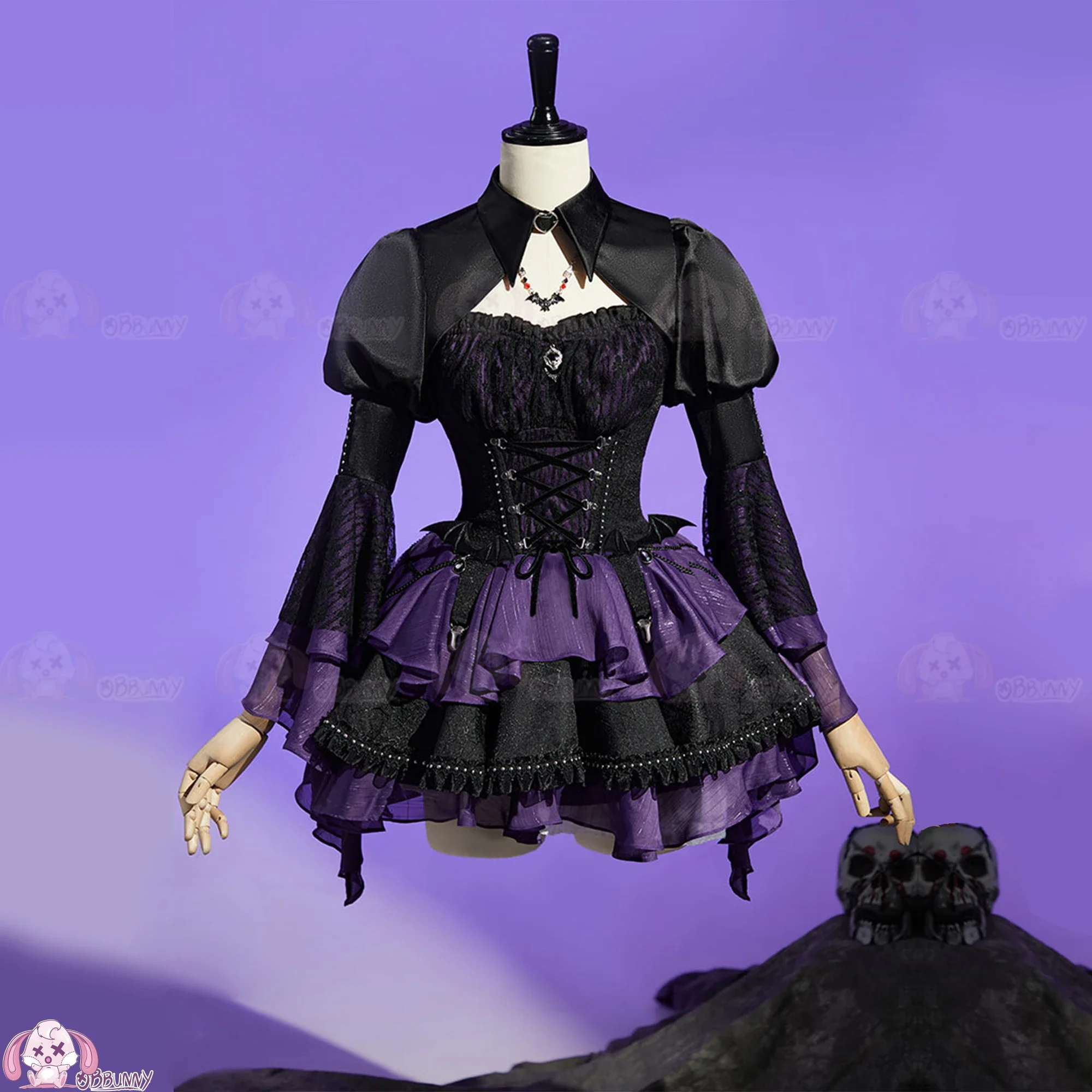Disfraz de Monster Cos High Elissabat para mujer, disfraz de fantasía para fiesta de Halloween, accesorios de vestido, broche de calcetines, Lolita, novedad de 2026