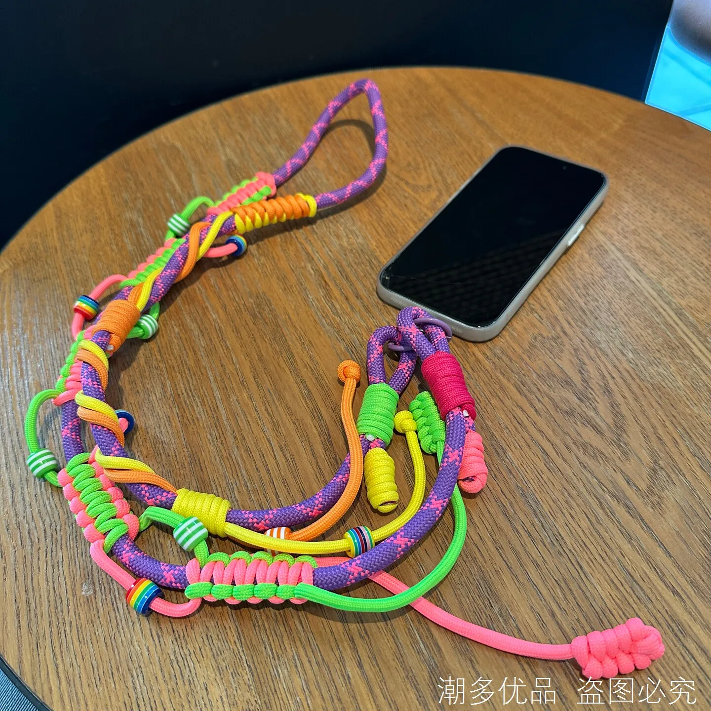 Handmade Mobile Phone Lanyard Crossbody Adjustable Halter Outdoor Portable Multi-Purpose Hiking Shoulder Strap Anti-Lost