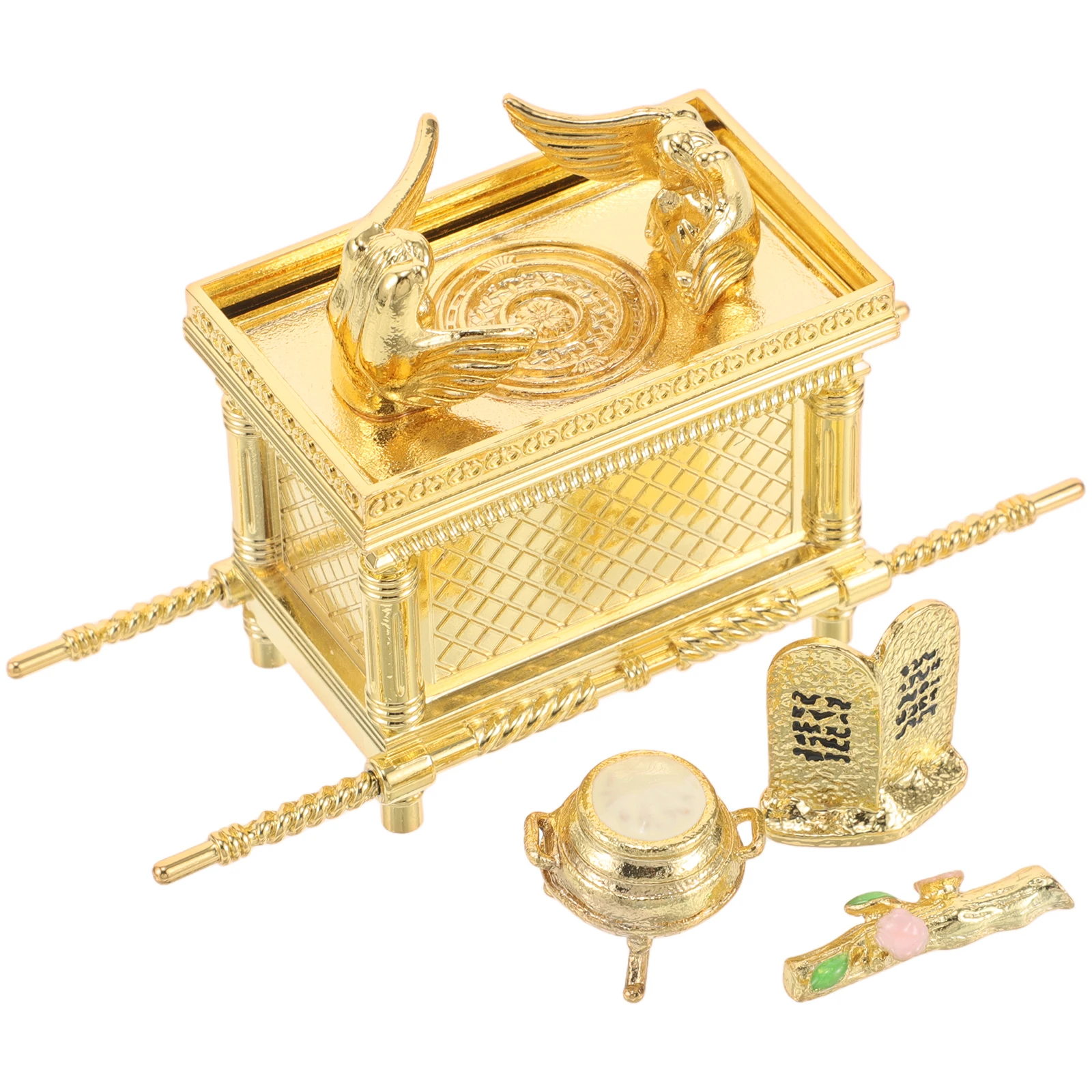 Ark Of Jewish Statue Gold Plated Religious Artistic Home Decor Spiritual Table Ornament Religious Decoration